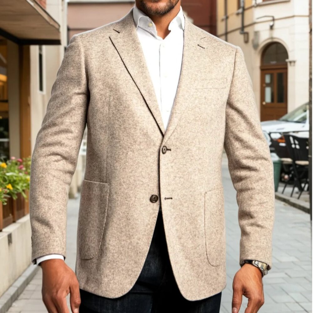 7 Downie St Brooks Oatmeal Blazer Size 38R